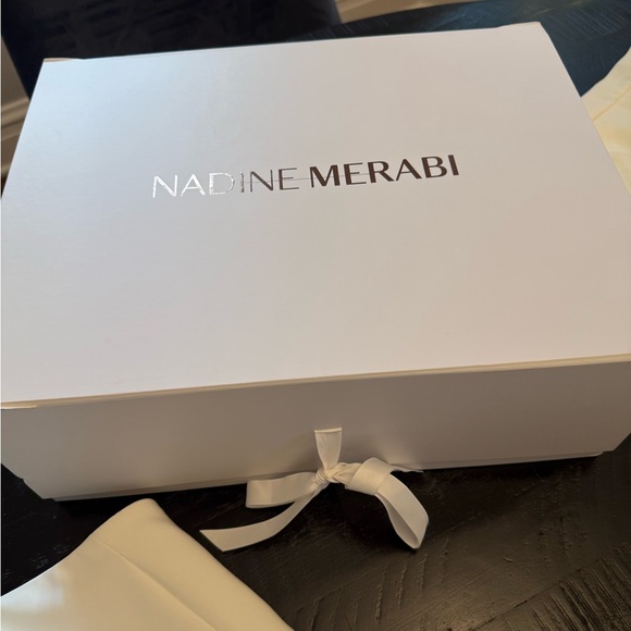 NADINE MERABI Elegant White Strapless top with bridal long maxi skirt - Picture 6 of 13